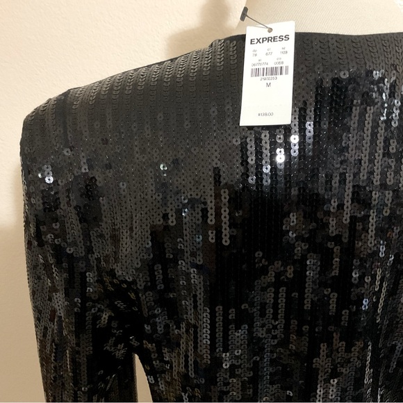 Express X Karla Sequin Bolero Jacket Black M - Picture 6 of 7